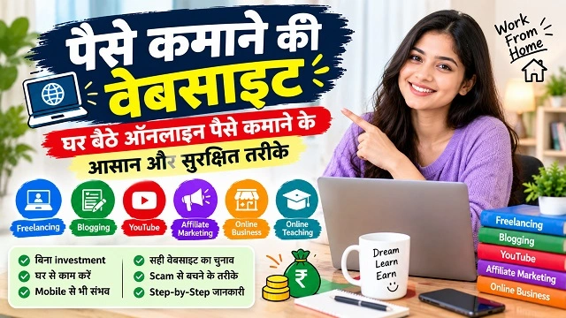 Paise Kamane Ki Website: घर बैठे ऑनलाइन पैसे कमाने के आसान तरीके